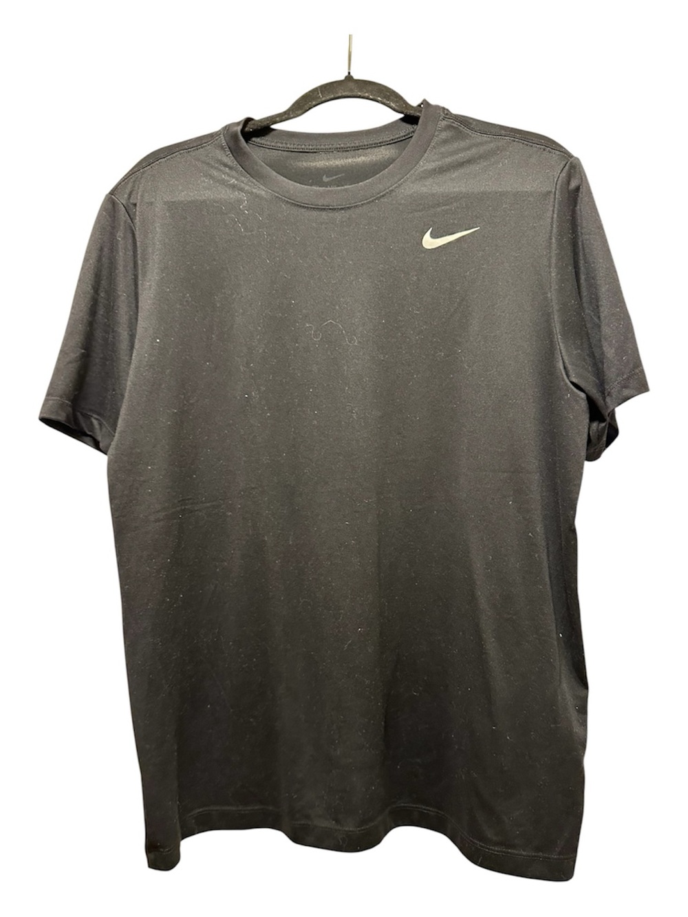 Nike Black Short Sleeve Crew Neck Tee with White Swoosh